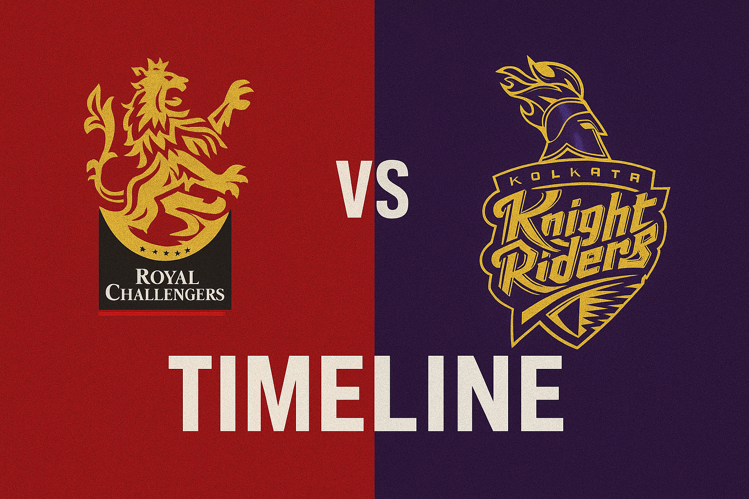 Royal Challengers Bengaluru vs Kolkata Knight Riders